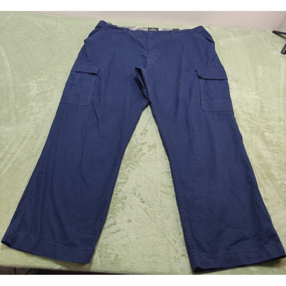 RedHead Mens Cargo Pants Sz 48x32 Blue Cotton Work Hiking Utility Trousers